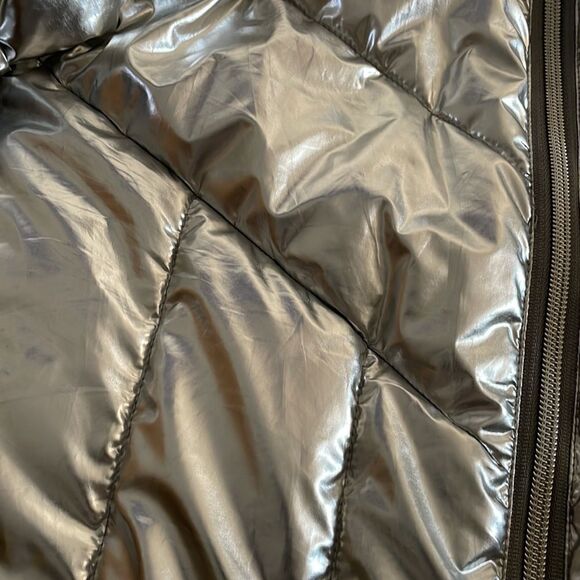 Central Park West Kid Girls Silver Puffer Jacket - Picture 4 of 8